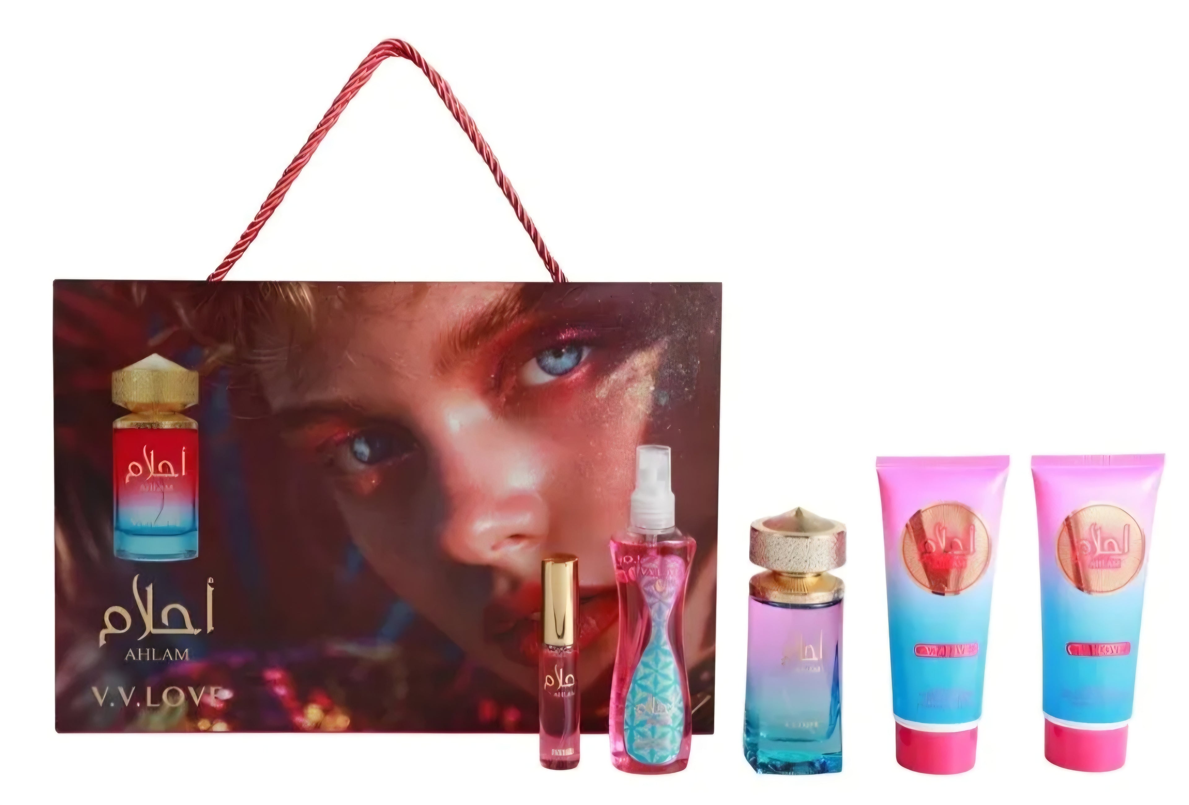 V.V.LOVE AHLAM 5-Piece Gift Set - Perfume, Body Lotion, Shower Gel, Body Mist, Travel Spray
