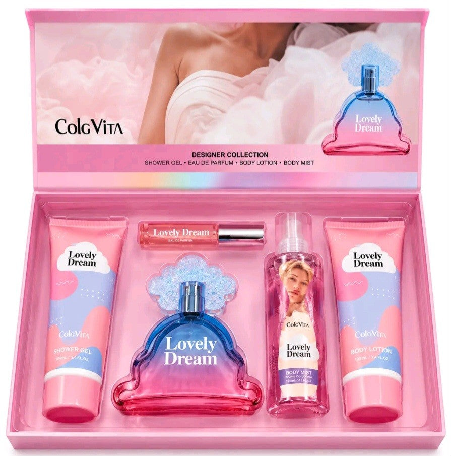 ColgVita Lovely Dream gift set with shower gel, body lotion, body mist and perfume